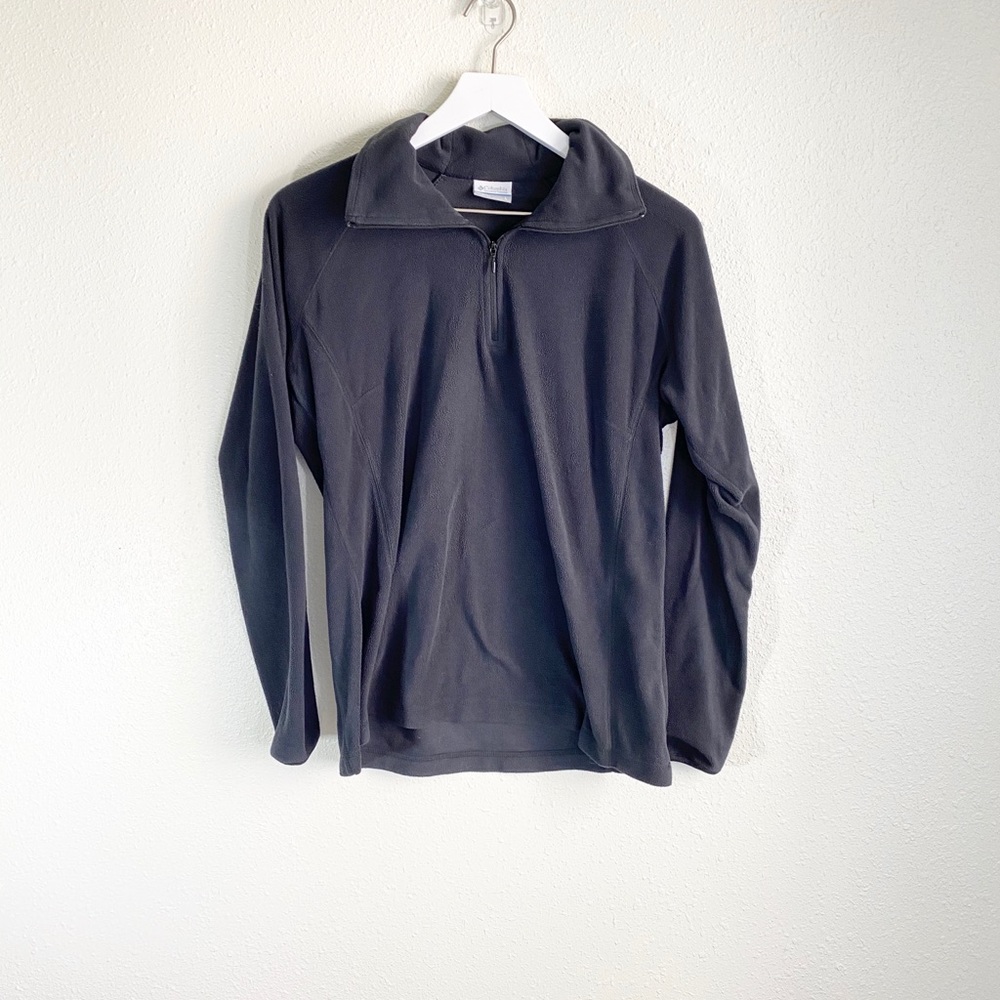 Columbia Black 3/4 Zip Fleece Size Large